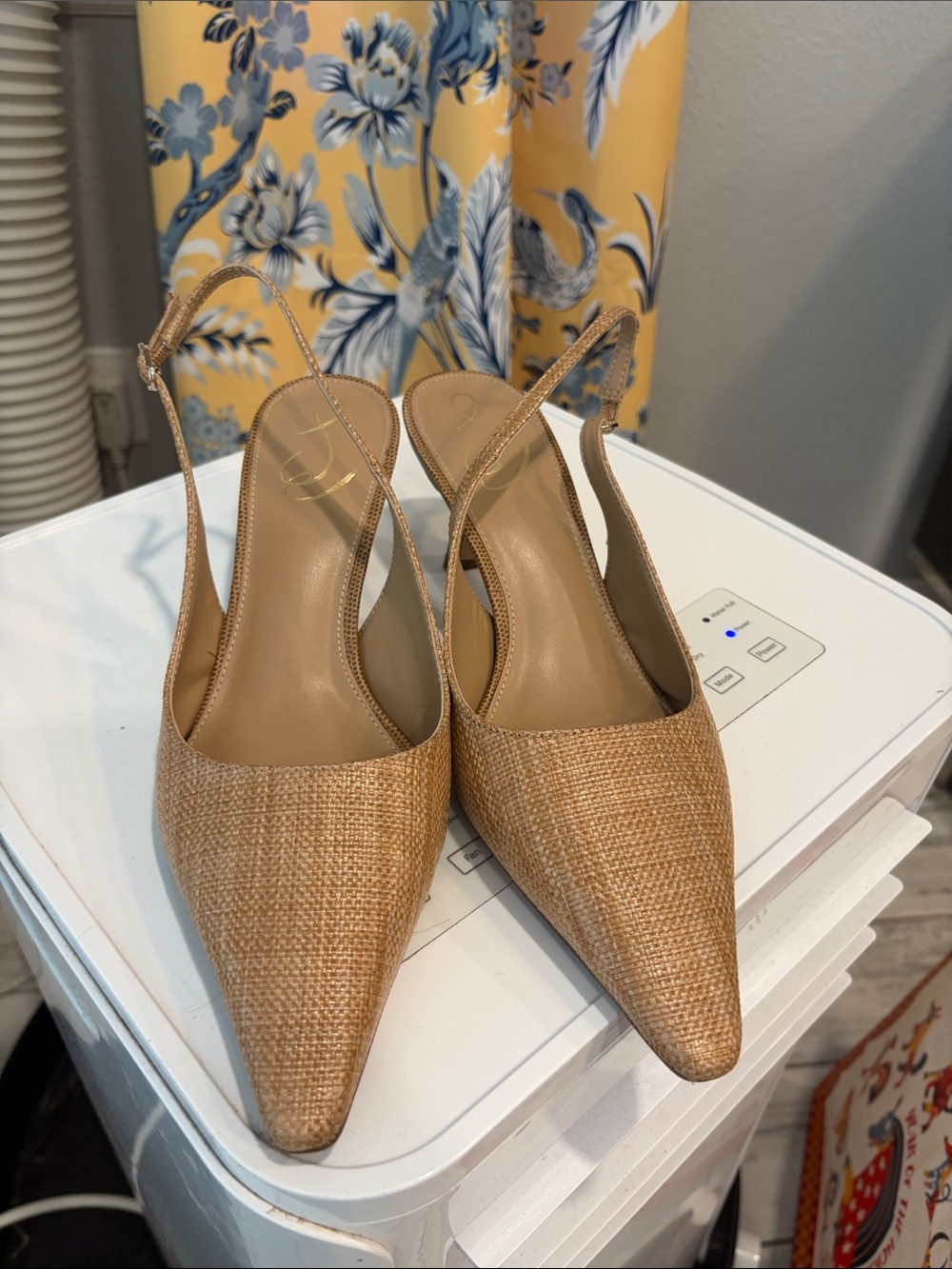Sam Edelman Tan Pointed Slingback Heels